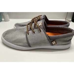 DC Shoes Uni Lite Men's Gray Canvas deck boat shoes US Size 11 Lightweight